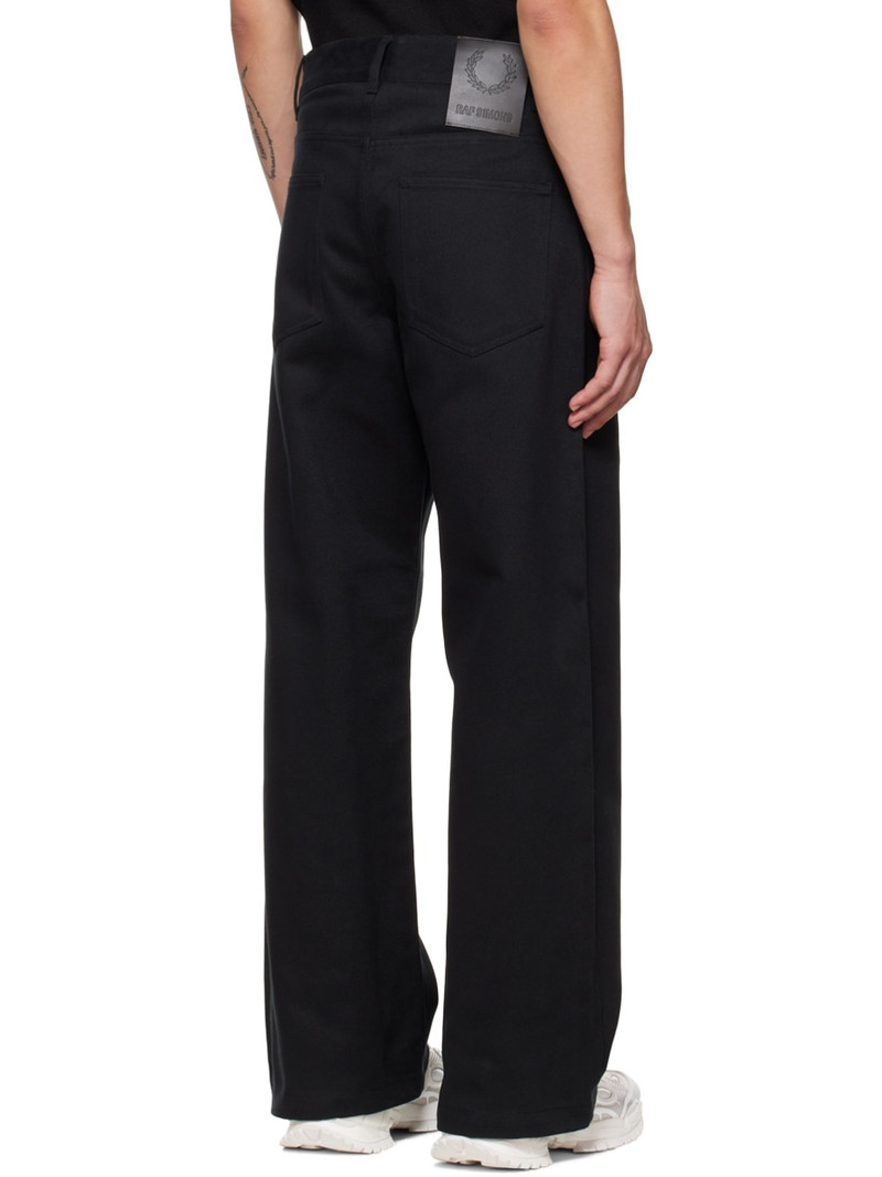 Black Fred Perry Patched Jeans 3