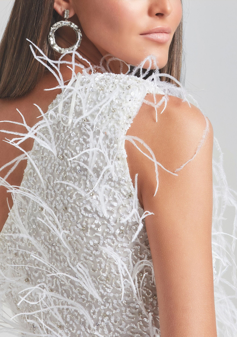 RETROFÊTE SINA FEATHER DRESS outlook