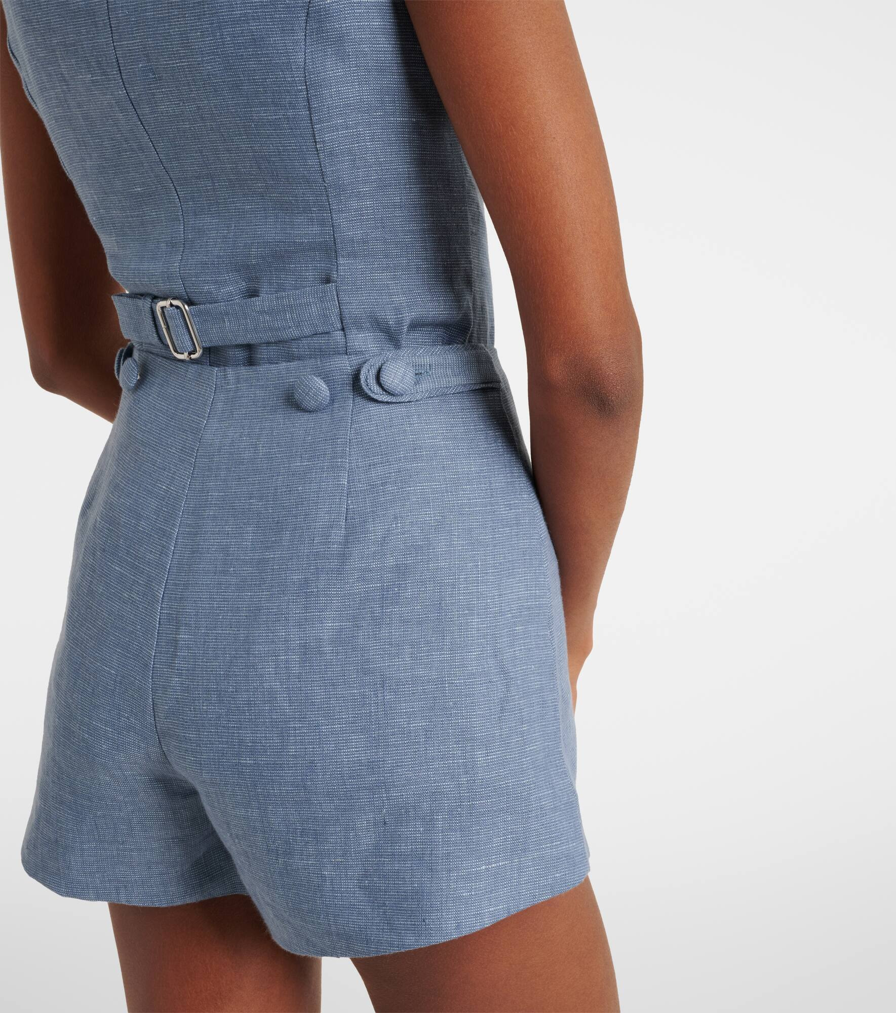 Thea high-rise linen shorts - 5