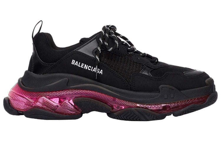 (WMNS) Balenciaga Triple S 'Clear Sole - Black Pink Neon' 544351W2FR11053 - 2