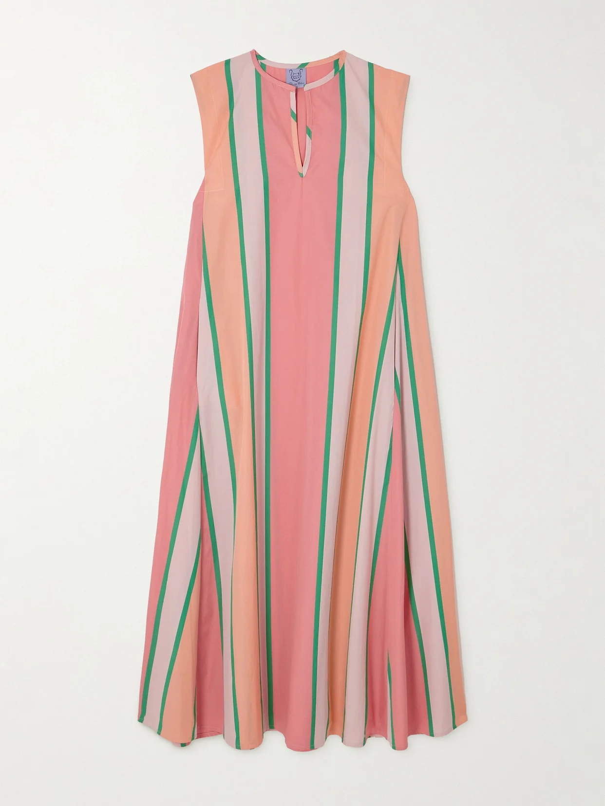 Apolonia Striped Cotton-poplin Kaftan - 1