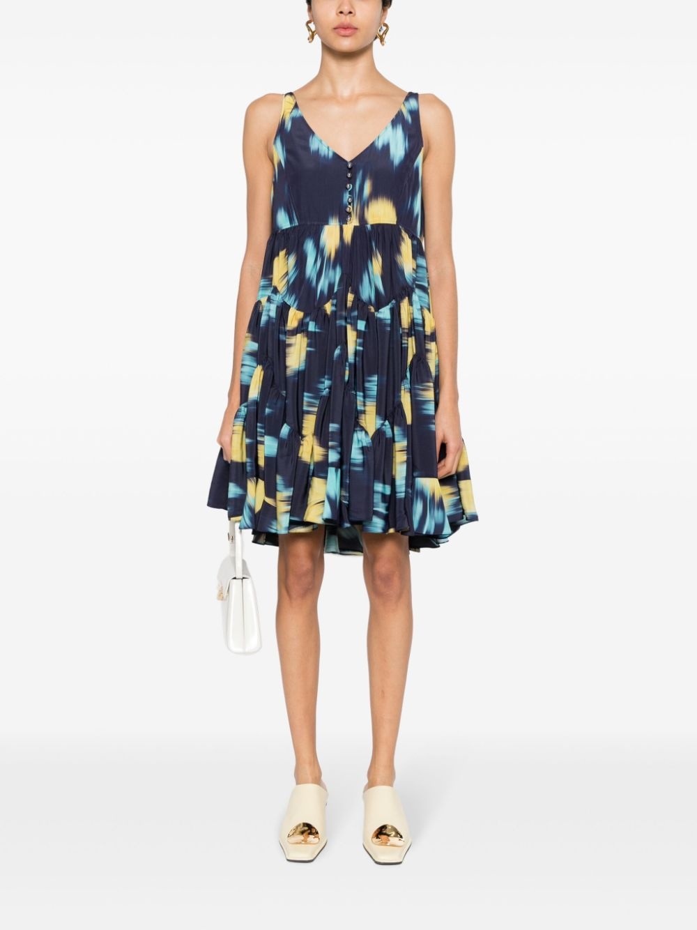 charmeuse mini dress - 2