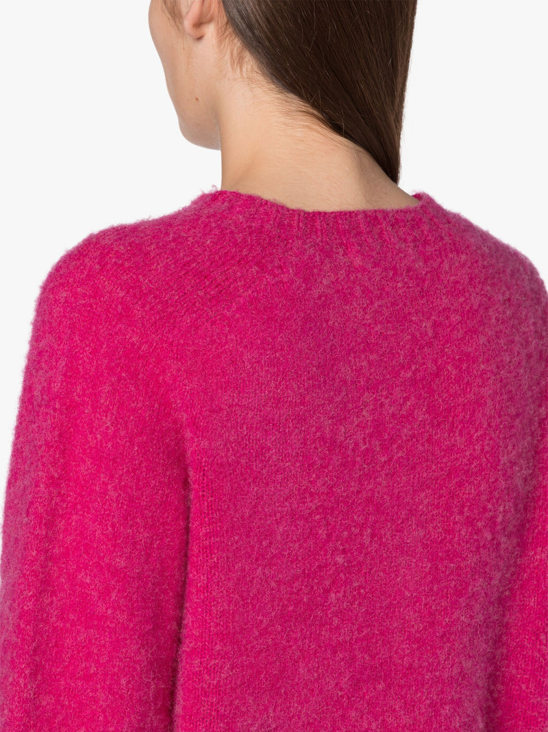 KENNEDI FUCHSIA WOOL CREWNECK SWEATER 6