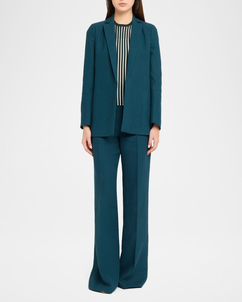 AKRIS Linen-Wool Open Tailored Jacket outlook