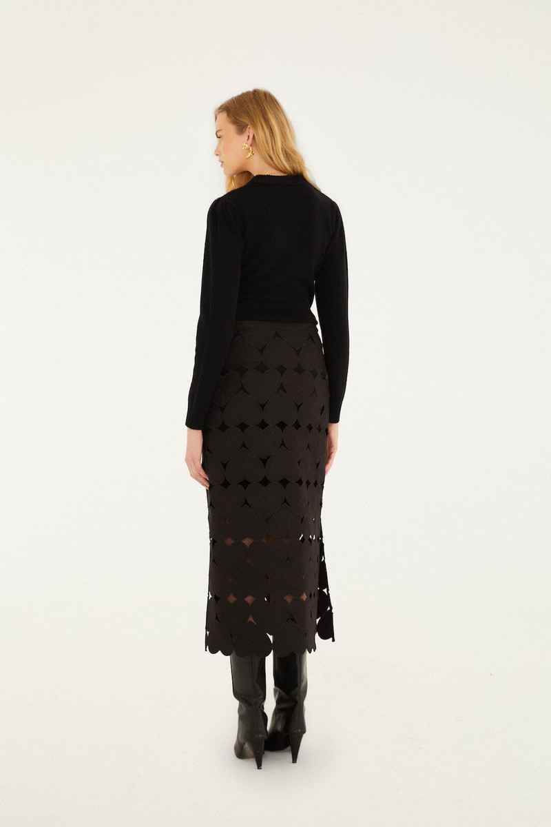 Black Hearts Euroflax Premium Linen Midi Skirt 3