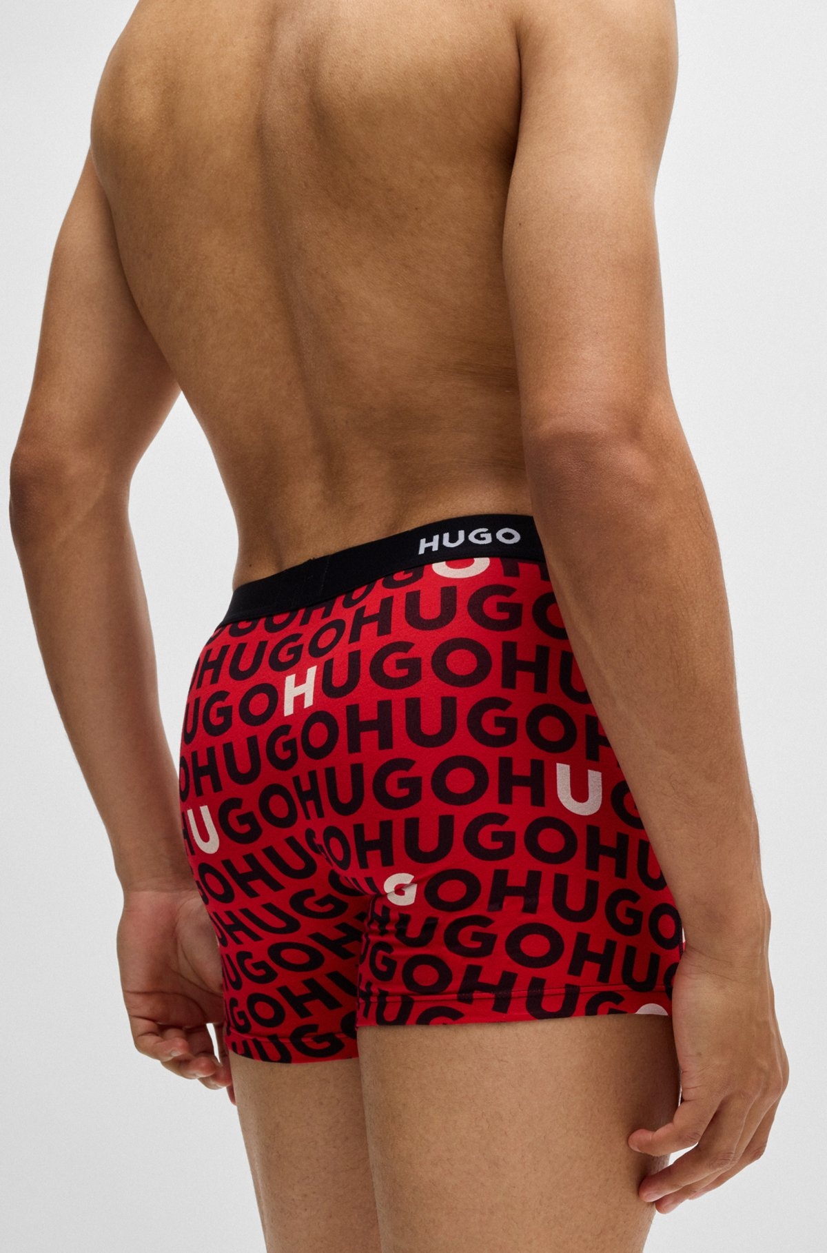 THREE-PACK OF STRETCH-COTTON BOXER BRIEFS WITH LOGOS - 5