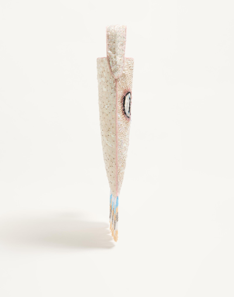 VALENTINO GARAVANI LE CHAT DE LA MAISON SHOULDER BAG EMBROIDERED WITH FRINGES 4