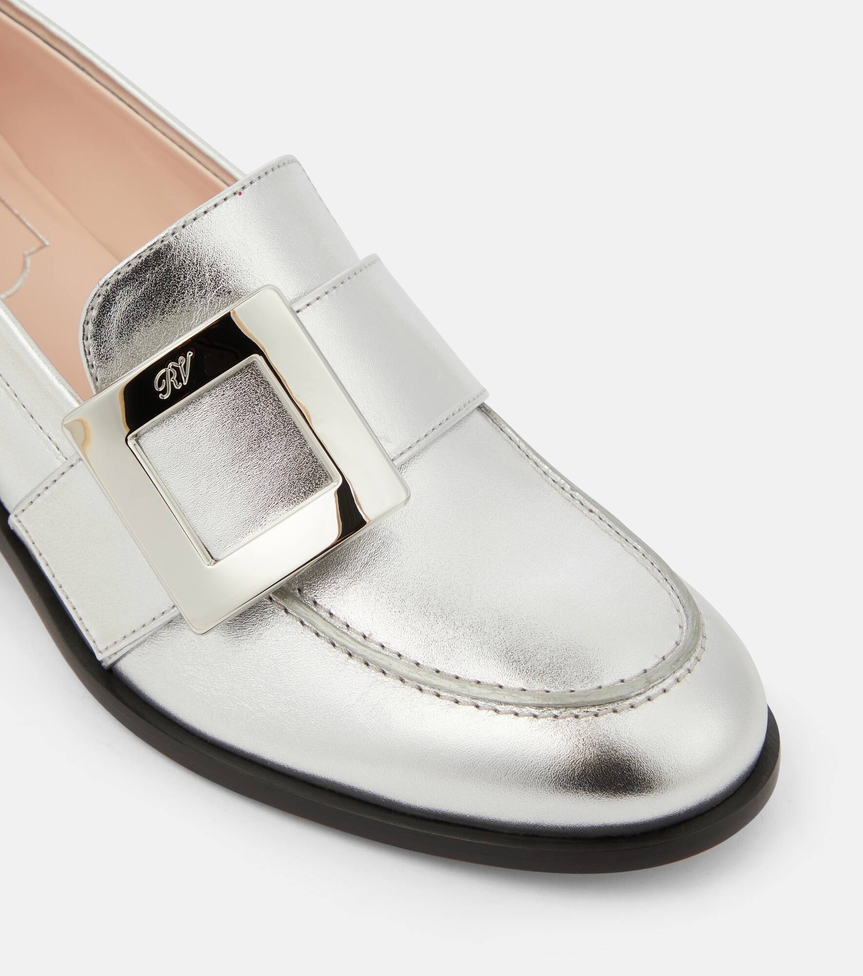Viv' Rangers embellished metallic leather loafers - 6