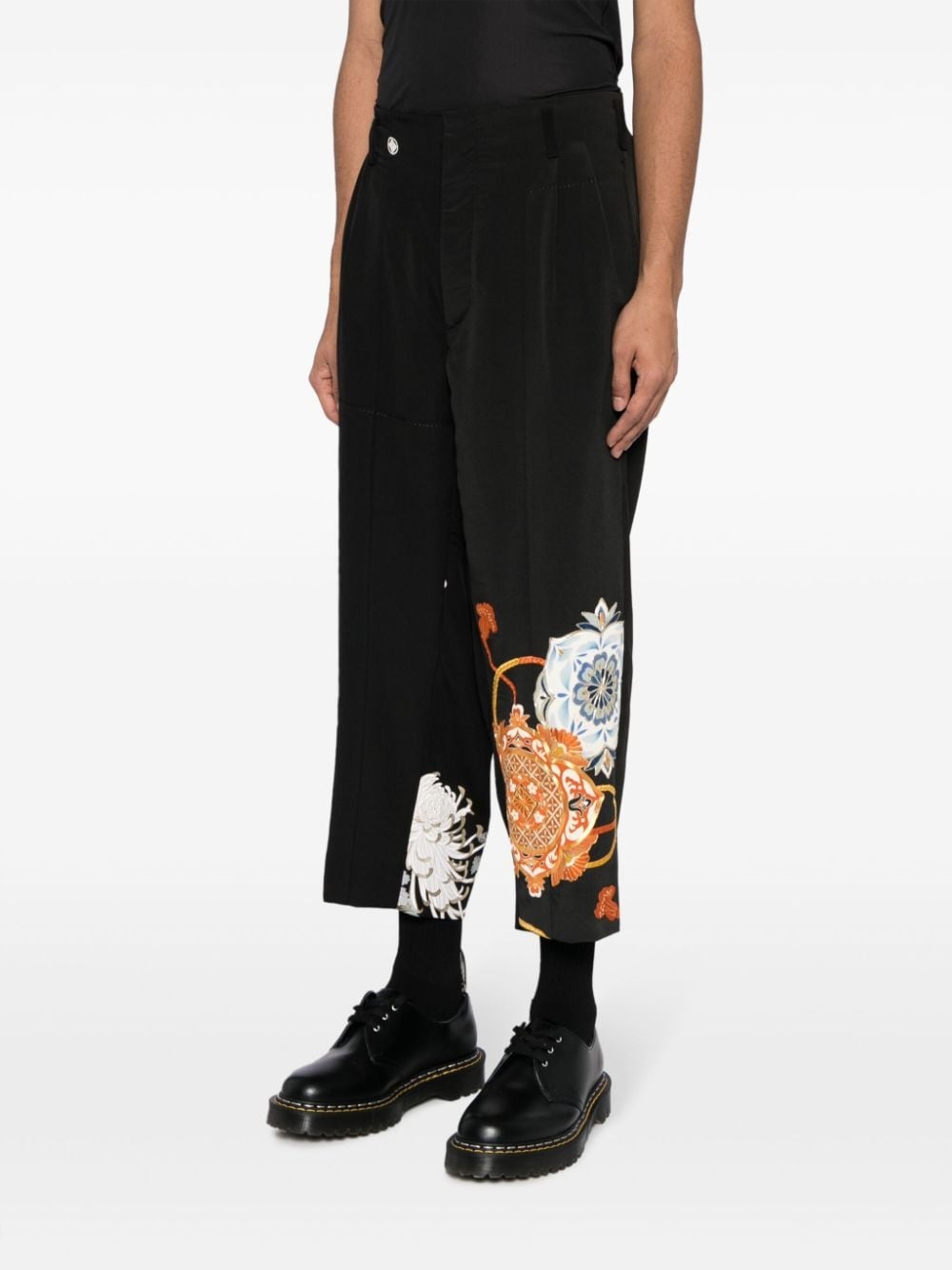 tapered cropped trousers - 3