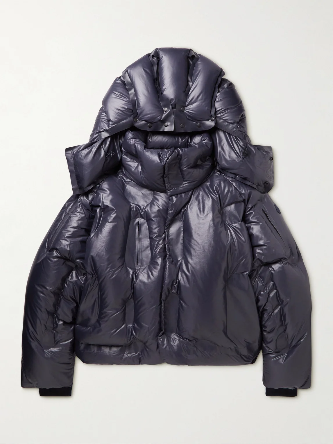 Dingyun Zhang Klolk Logo-Appliquéd Quilted Shell Hooded Down Jacket - 1