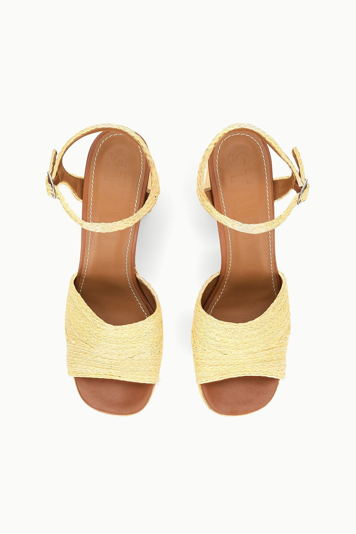 STAUD JODIE PLATFORM HEEL NATURAL - 7
