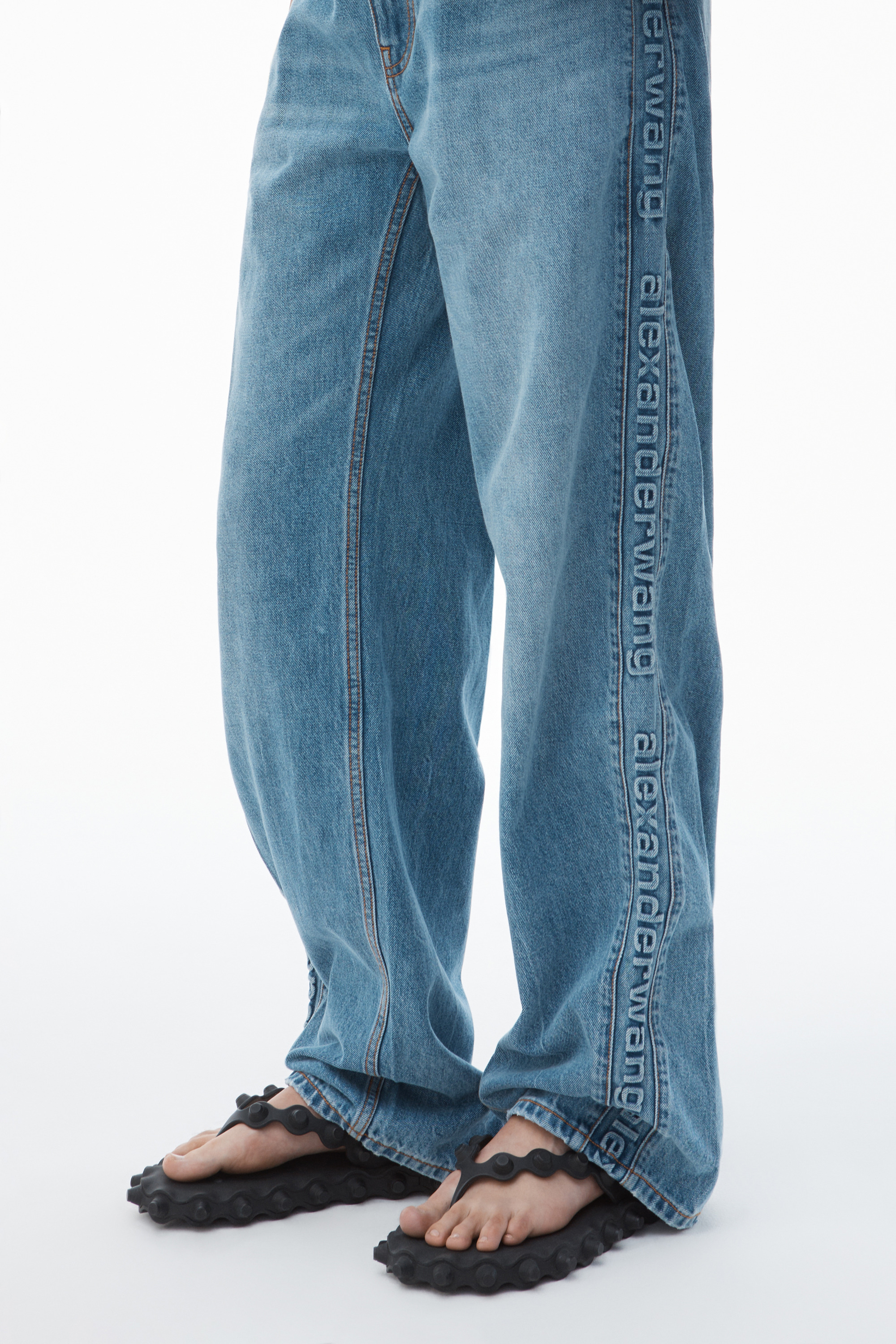 Logo-Embossed Denim Balloon Jogger Pants - 3