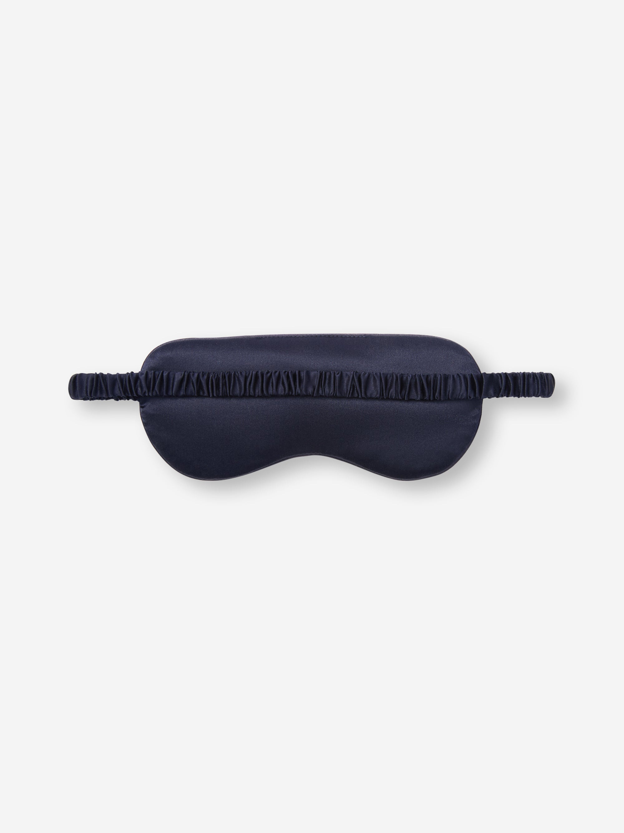 Silk Eye Mask Jacquard Navy Blue & Antique Gold Paisley Weave - 2