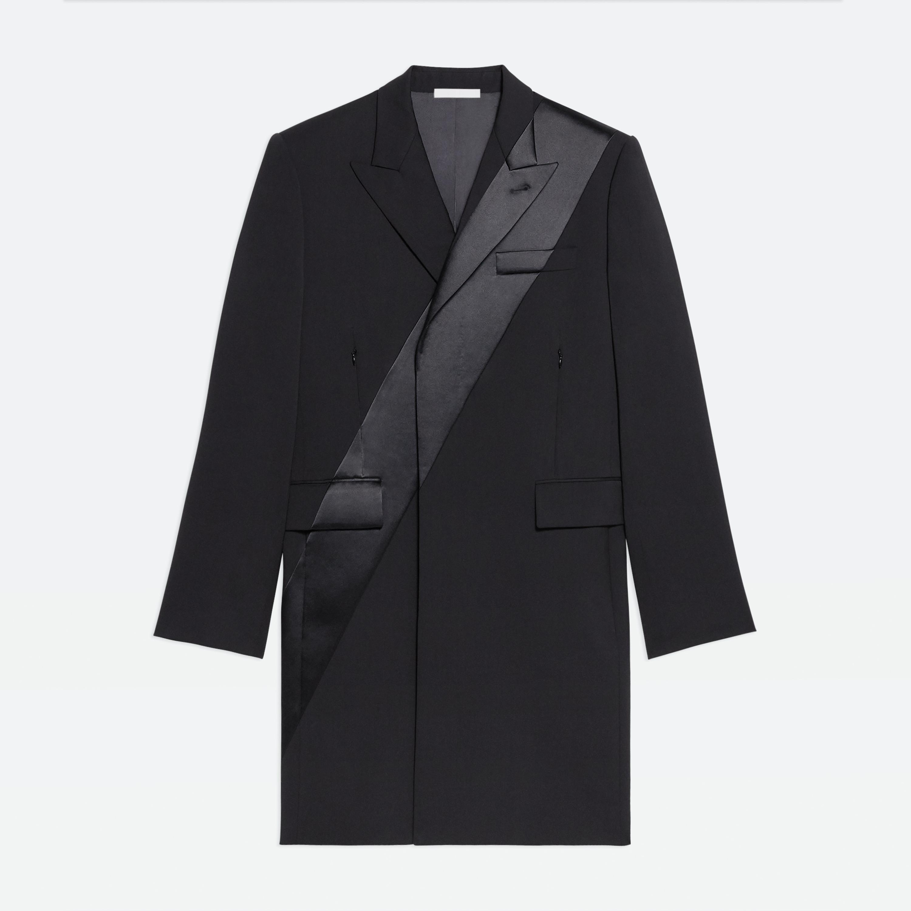 VIRGIN WOOL TUXEDO CAR COAT - 1