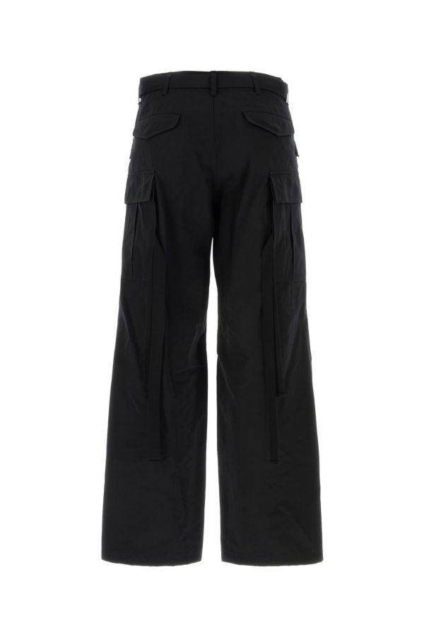 Black cotton and nylon cargo pant - 2