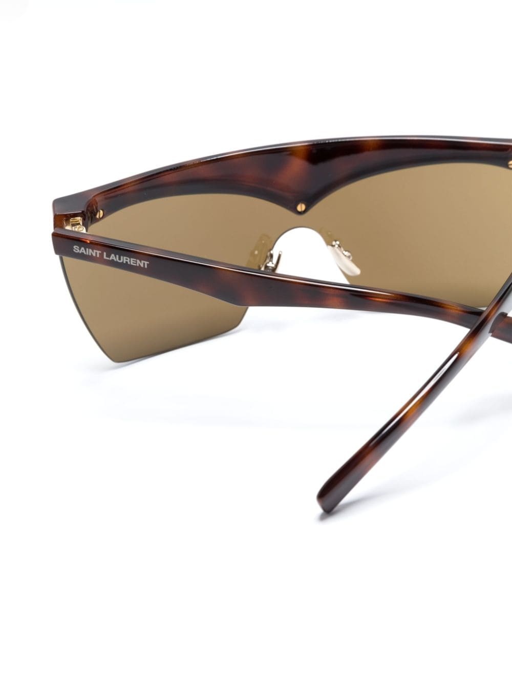 tortoiseshell shield-frame sunglasses - 3