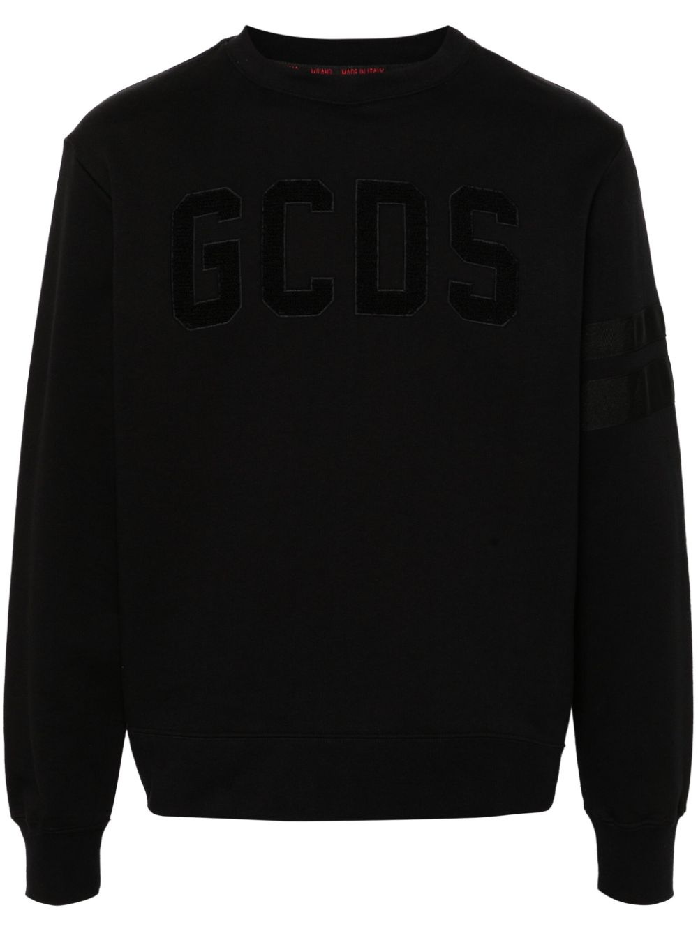 embroidered-logo cotton sweatshirt - 1