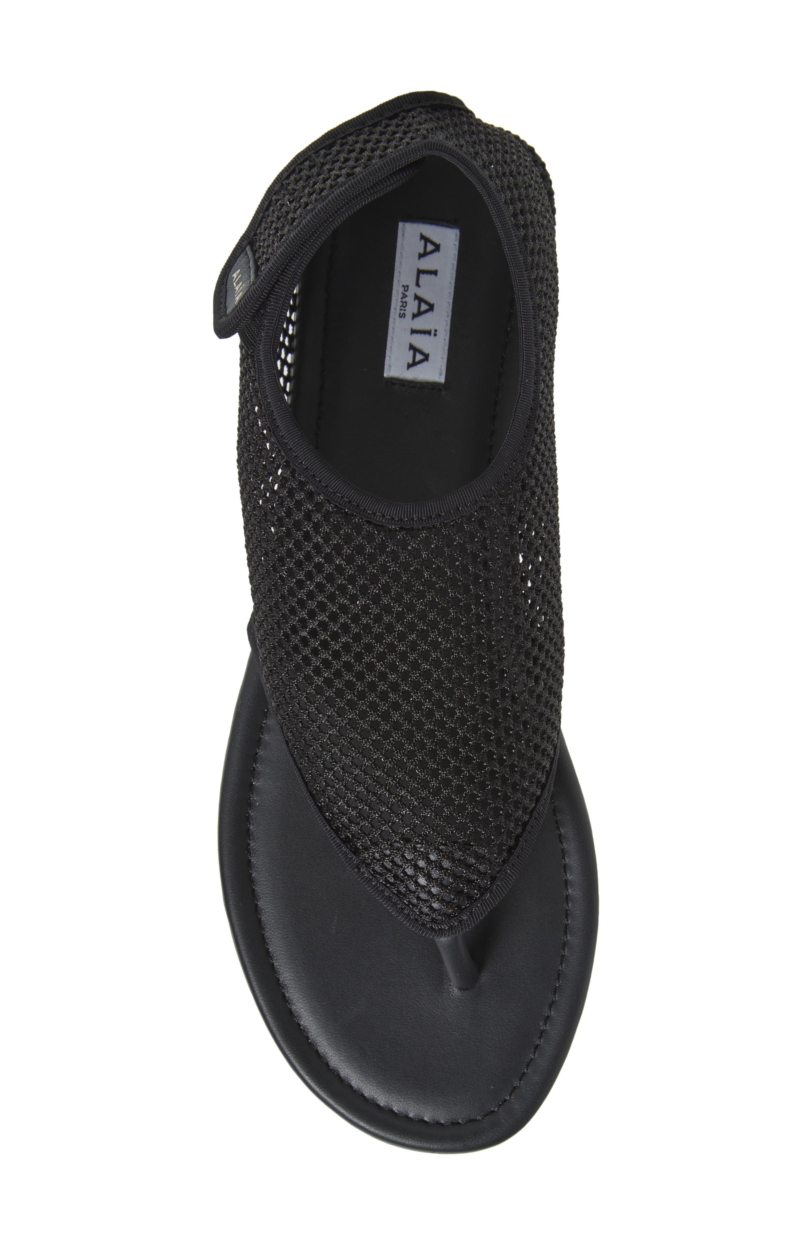 Alaïa Mesh Sandal in Noir at Nordstrom - 5
