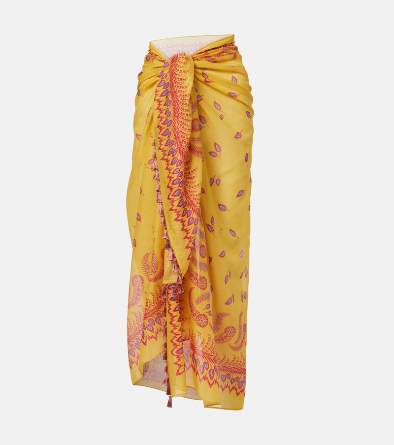Printed cotton beach cover-up 1