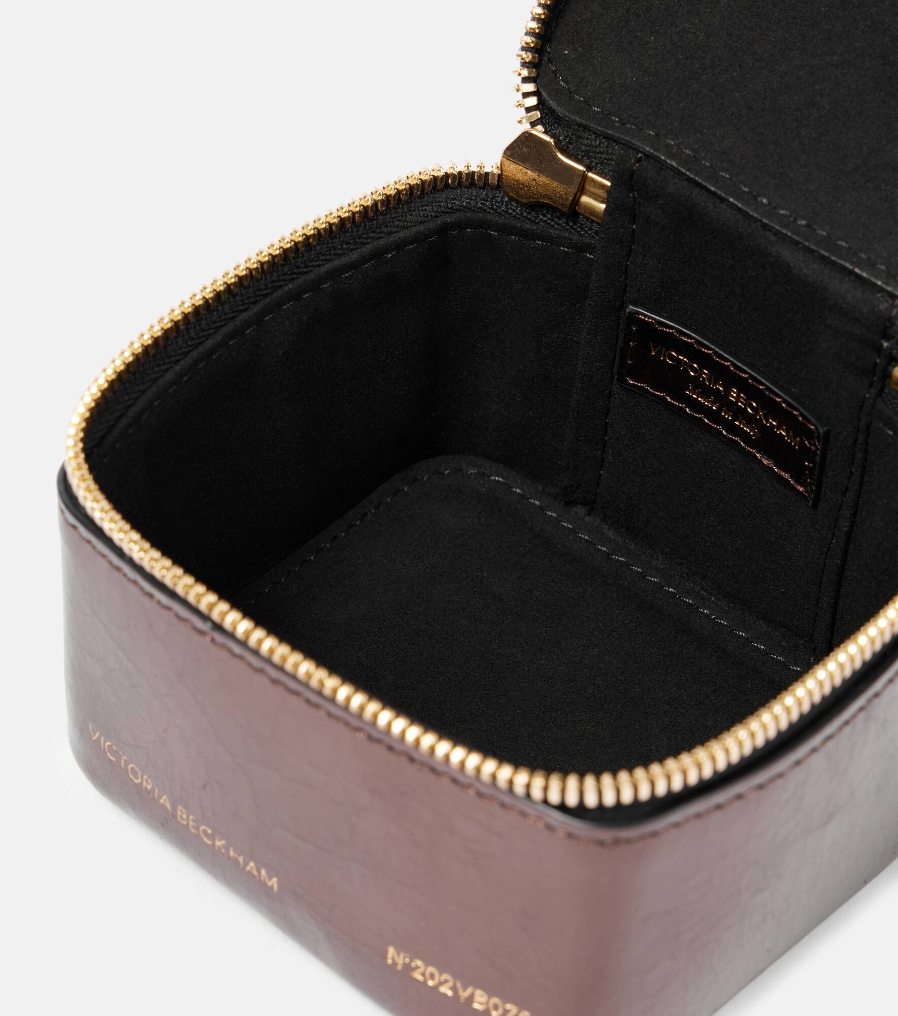Micro metallic leather vanity bag - 3