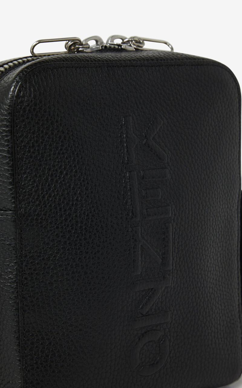 KENZO Imprint grained leather shoulder bag 5