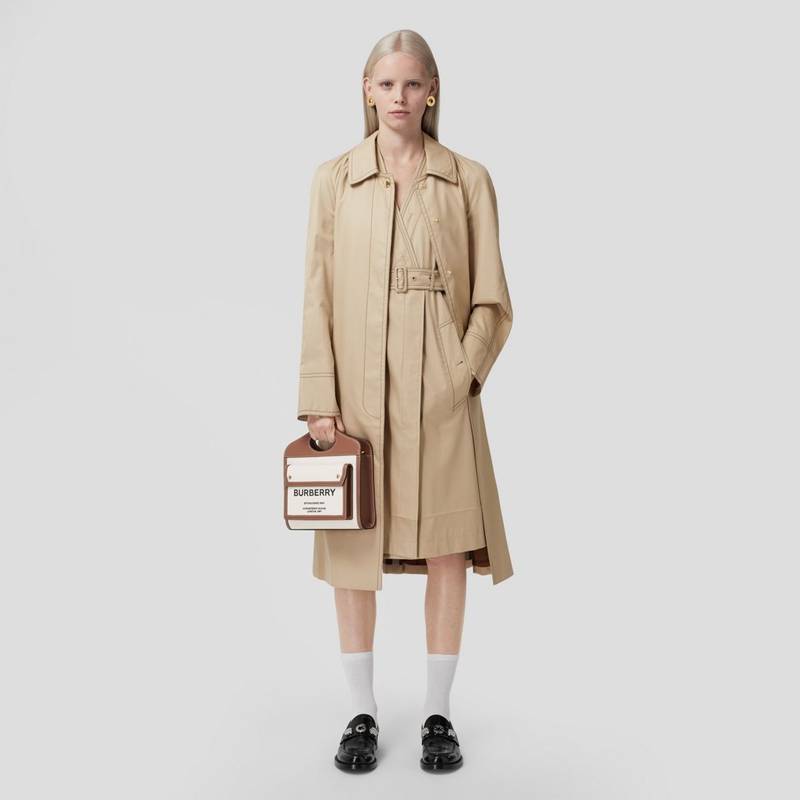 Burberry Mini Two-tone Canvas and Leather Pocket Bag outlook
