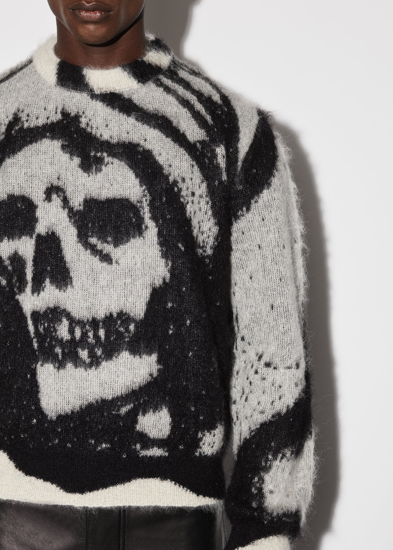 美品 AMIRI × Wes Lang 22AW スカル フリンンジ ニット AMIRI WES LANG REAPER CREW | REVERSIBLE