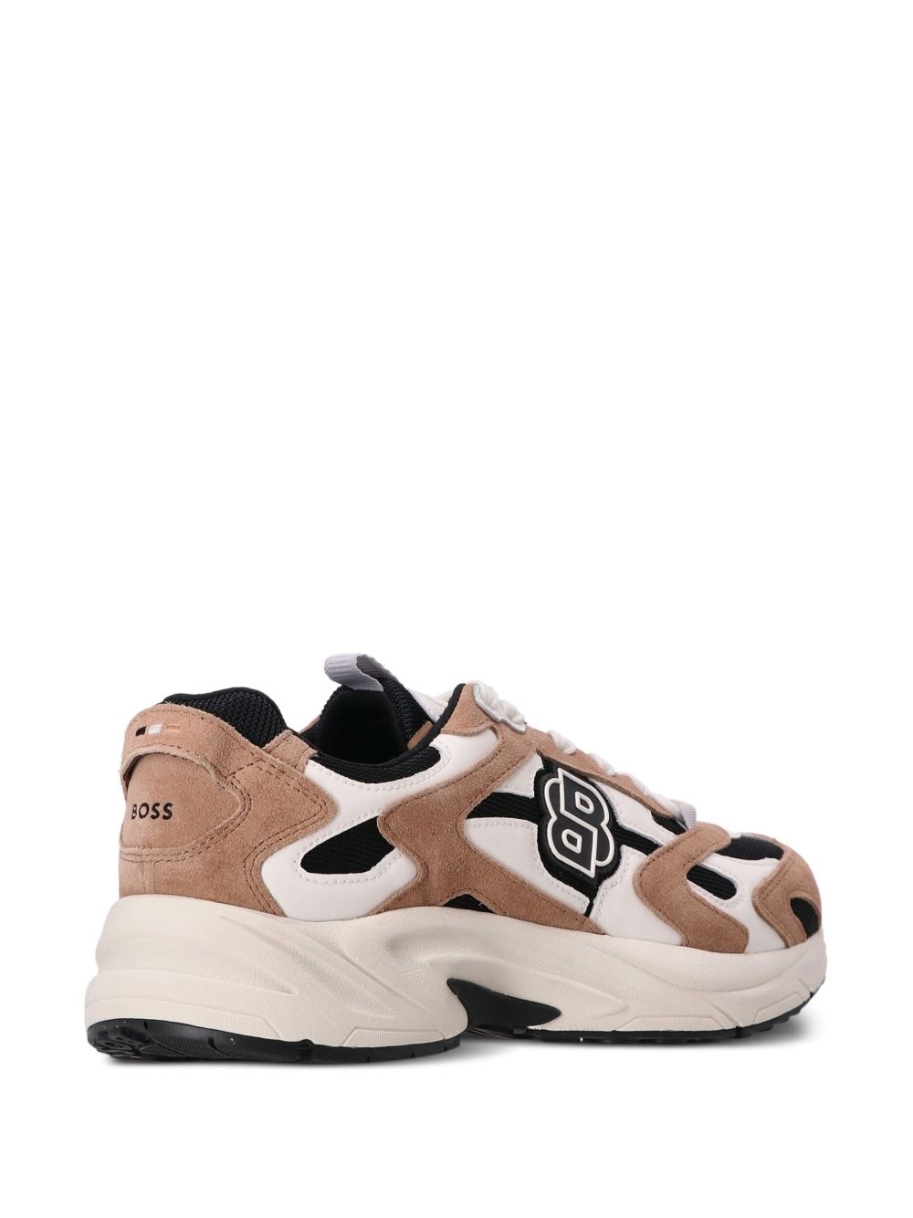 suede-trimmed mesh sneakers - 3
