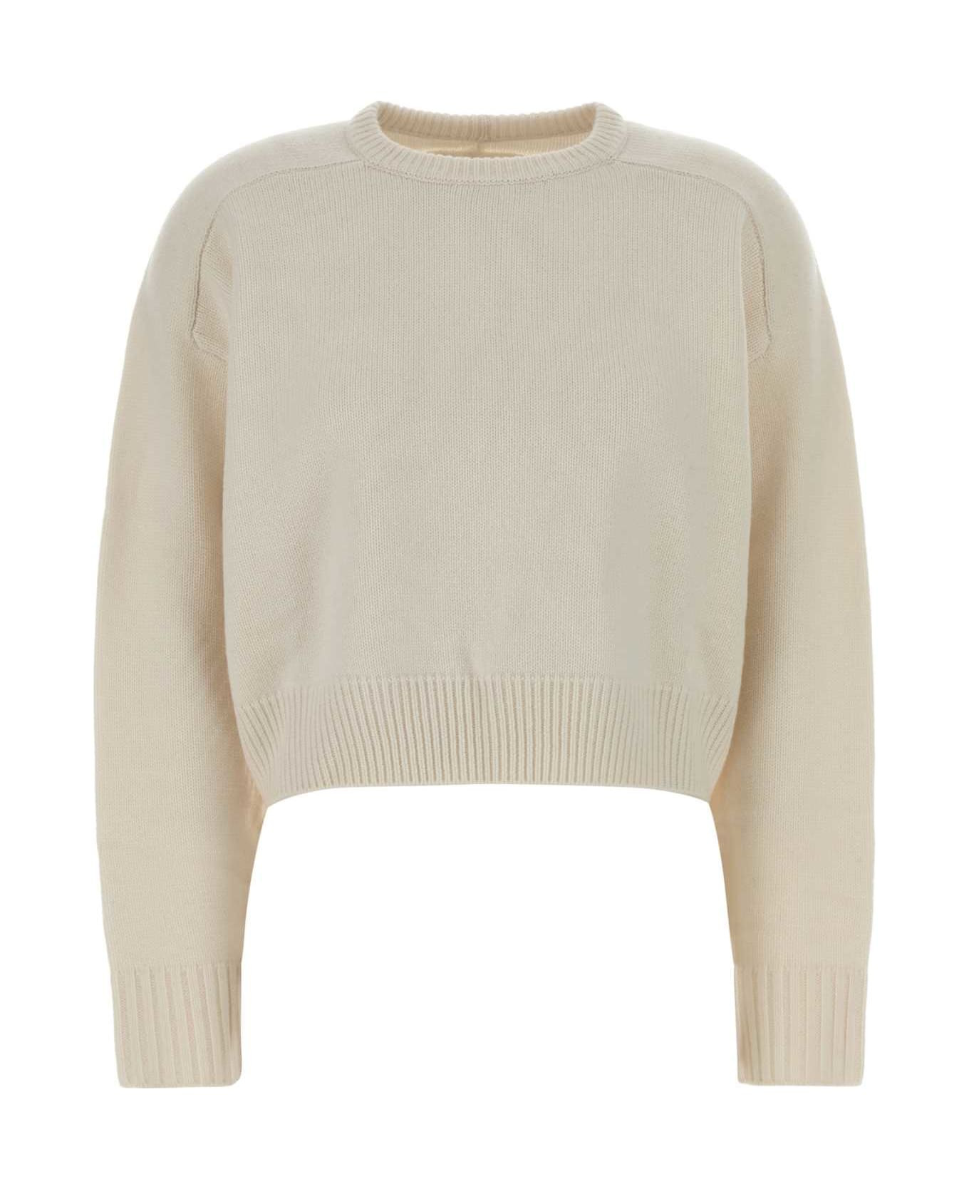 Ivory Wool Blend Bruzzi Sweater - 1
