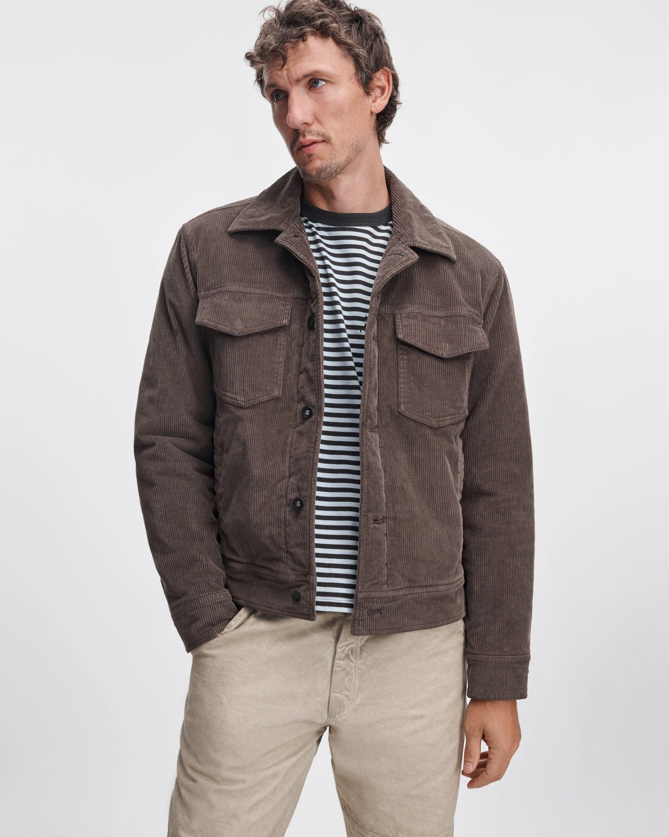 rb Corduroy Trucker Jacket - 1
