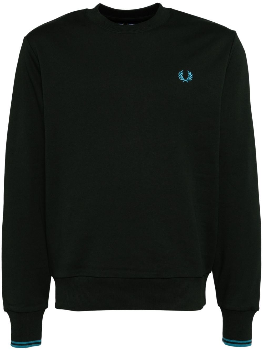 logo-embroidered cotton sweatshirt - 1