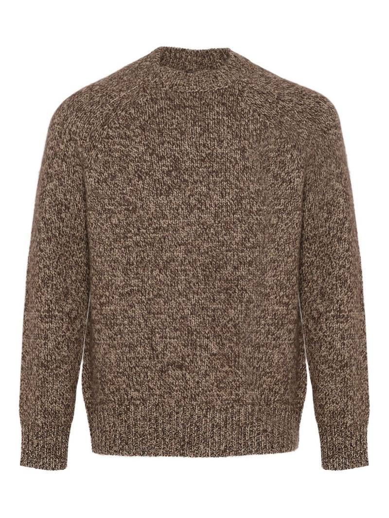 thick-knit crew-neck sweater 1