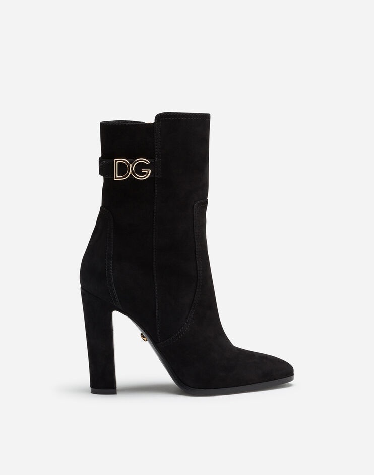 Ankle boots in suede with DG logo - 1