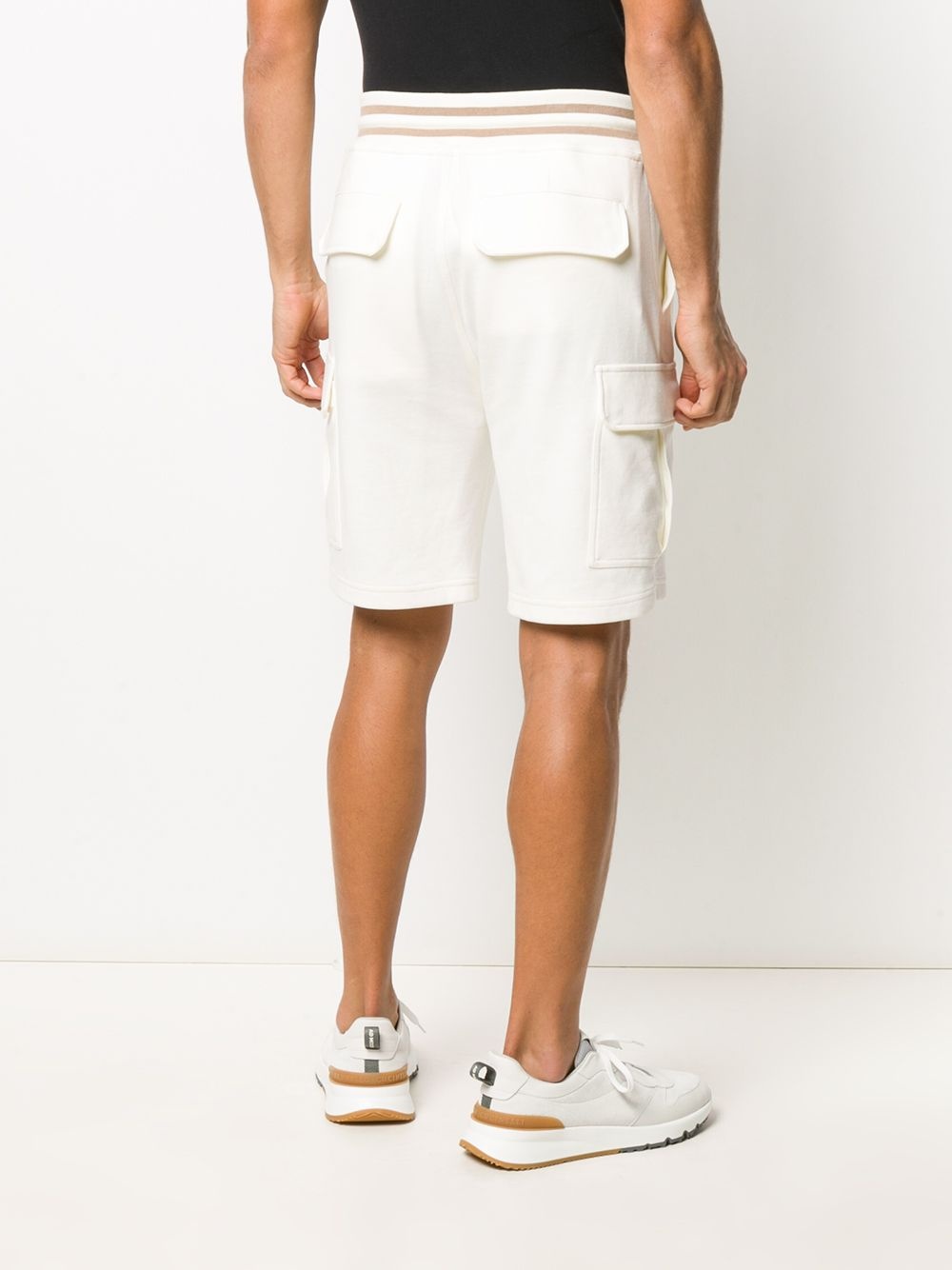 drawstring track shorts - 4