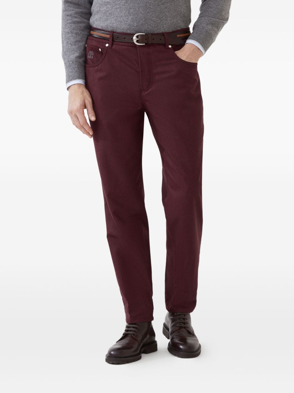 logo-embroidered trousers - 3