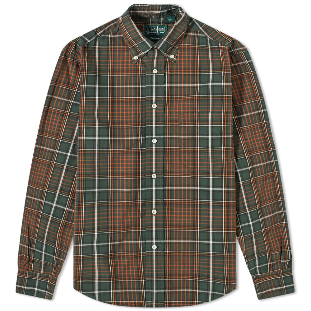 Gitman Vintage Button Down Poplin Plaid Shirt - 1