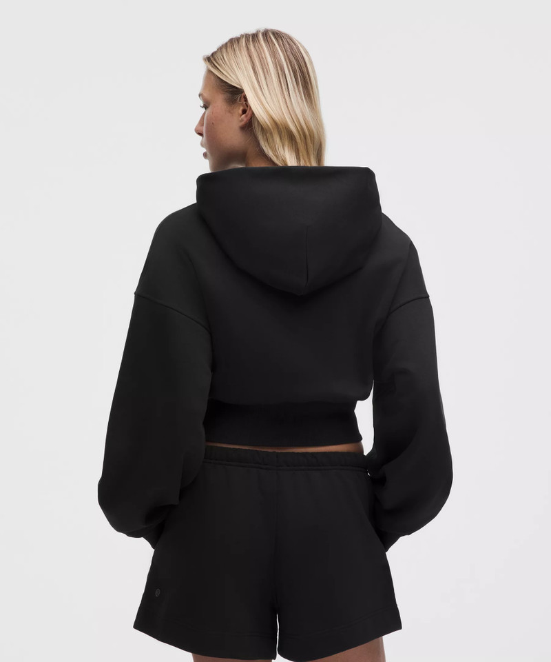 French Terry Cropped Full-Zip Hoodie 3