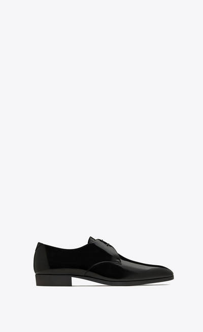 SAINT LAURENT wyatt derbies in shiny leather outlook