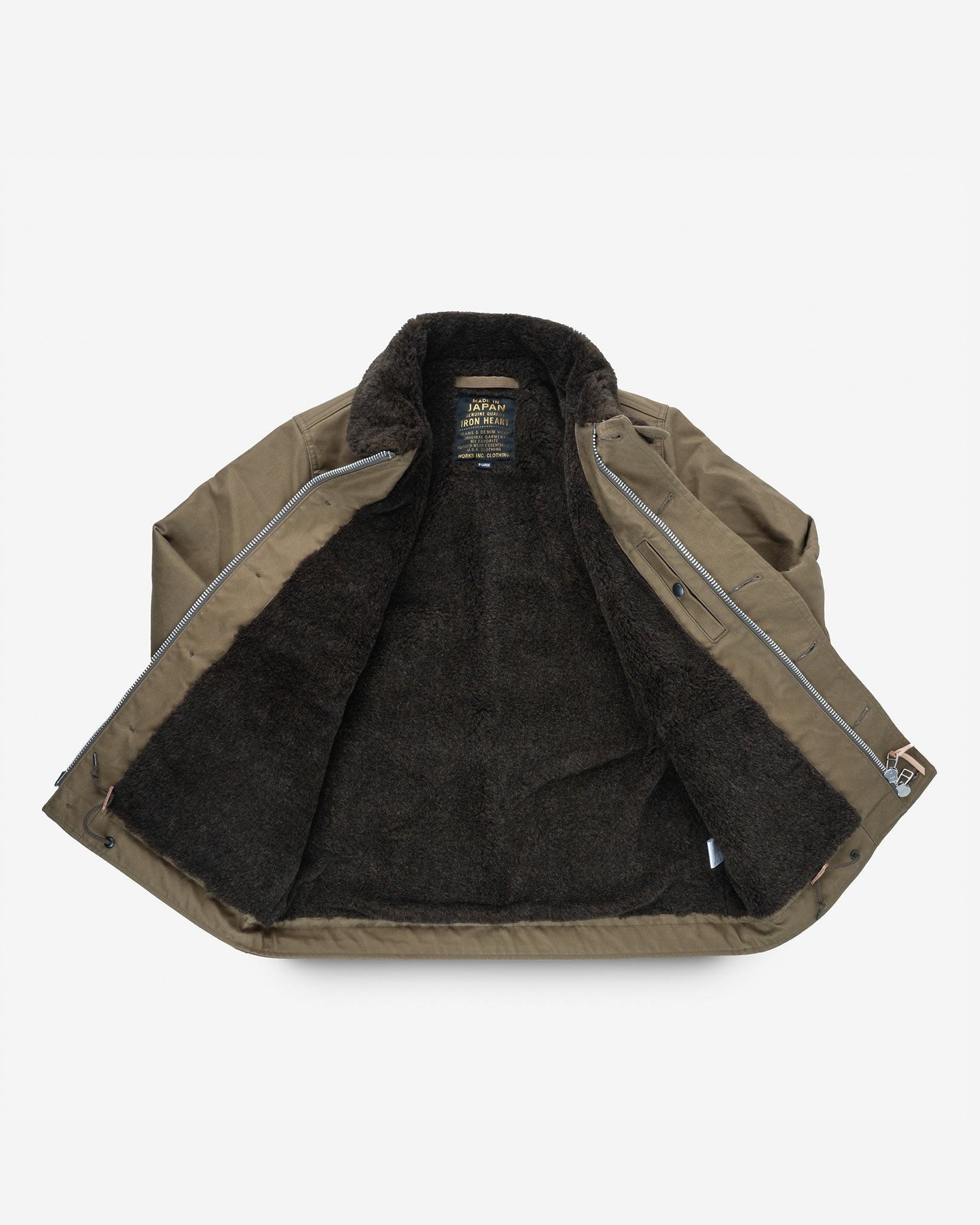 IHM-37-KHA Oiled Whipcord N1 Deck Jacket - Khaki - 6
