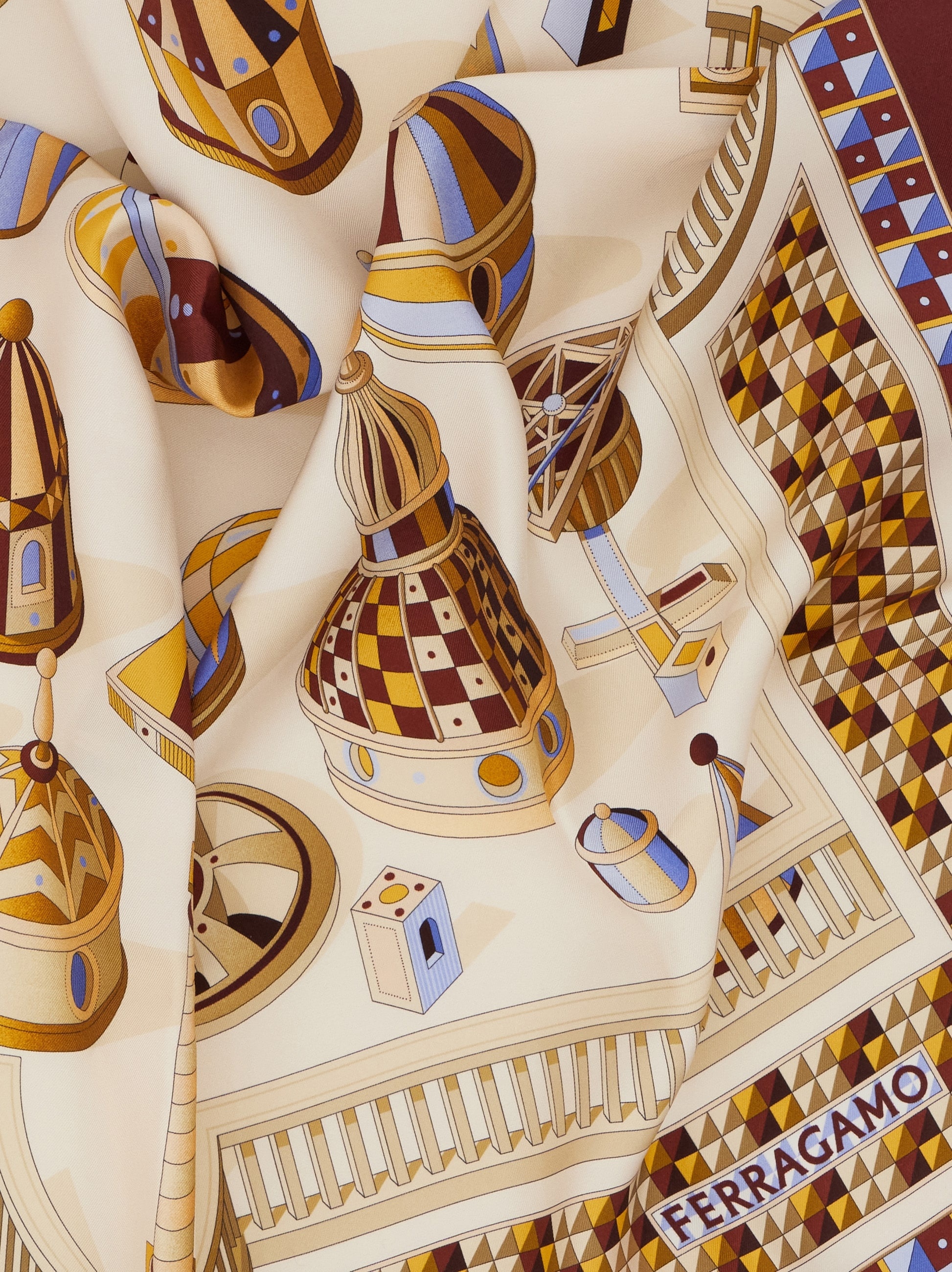 Nadir print silk scarf - 2