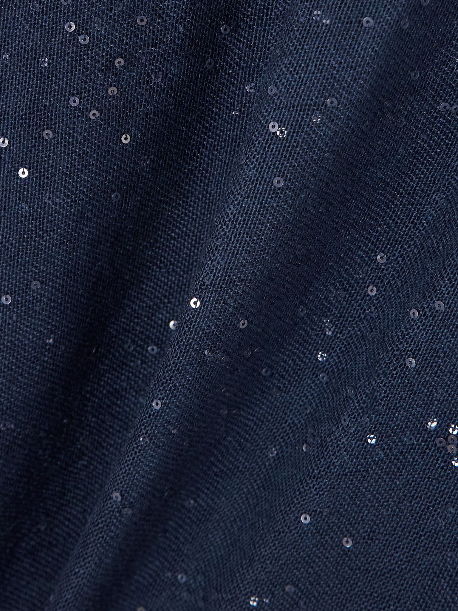 Sequined cashmere and silk-blend scarf Navy - 3