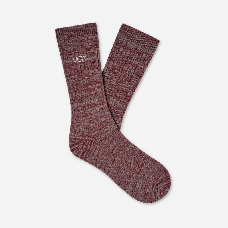 ® Men's Trey Rib Knit Crew Polyester Blend/Recycled Materials in Coffee Berry - 1