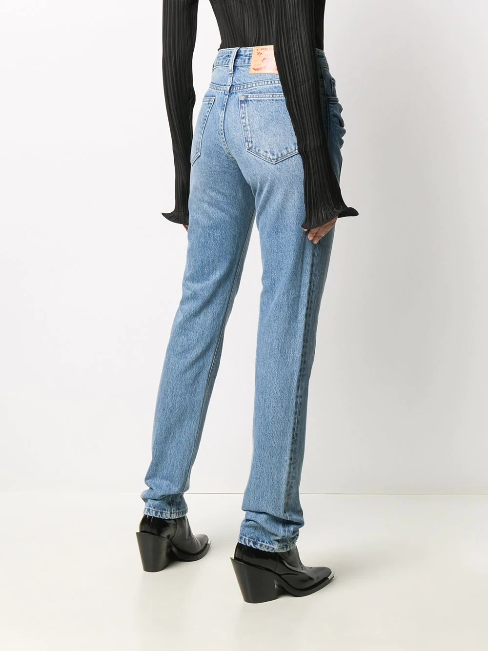 high-rise straight leg jeans - 4