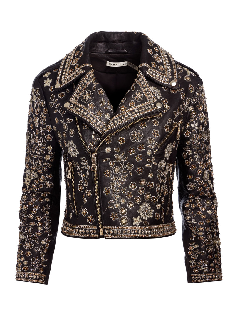 CODY EMBELLISHED LEATHER JACKET 1