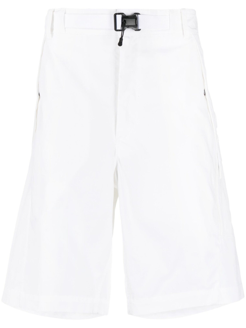 logo-print belted-waist shorts 1