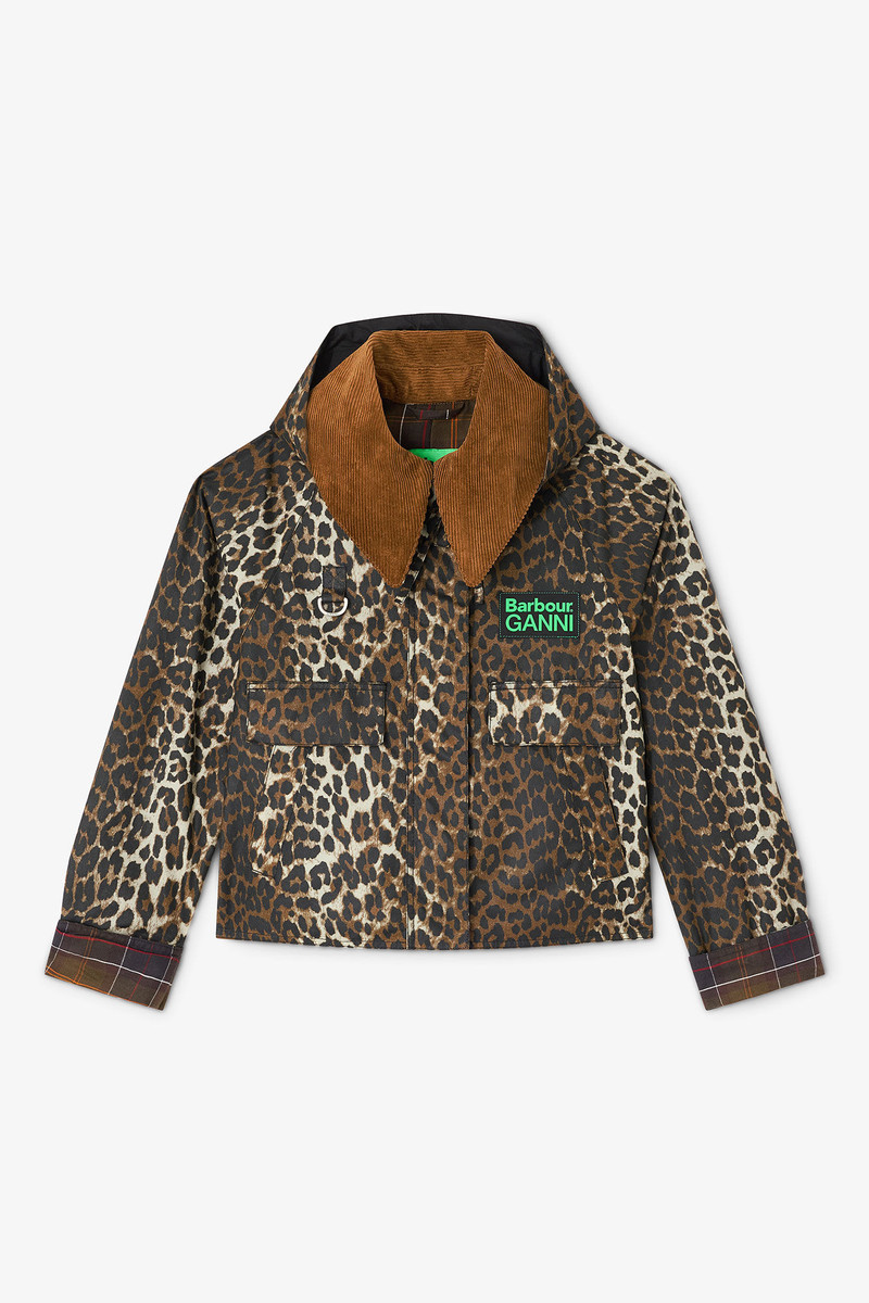 SHORT WAX JACKET IN LEOPARD 1