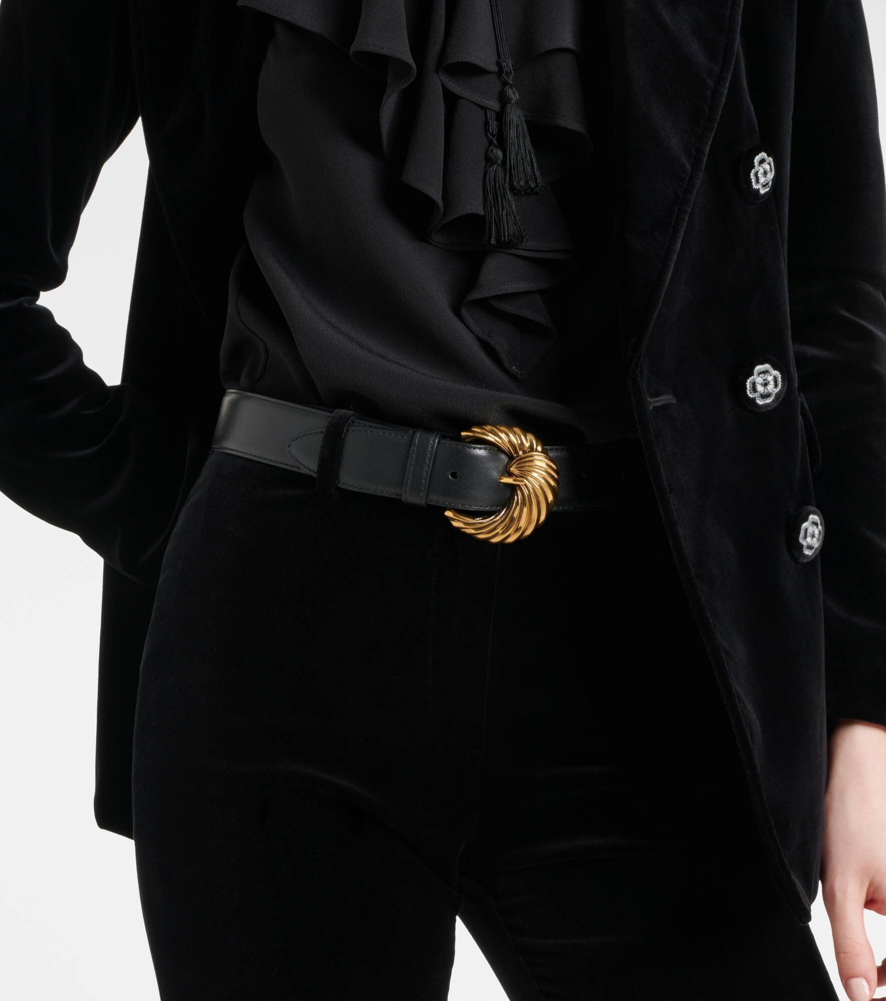 Paisley leather belt - 2