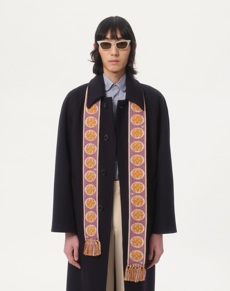 Valentino ANTIBES COTTON SCARF WITH FRINGE outlook