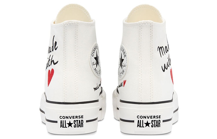 (WMNS) Converse Chuck Taylor All Star Lift High 'Valentine's Day - Vintage White' 571119C - 4