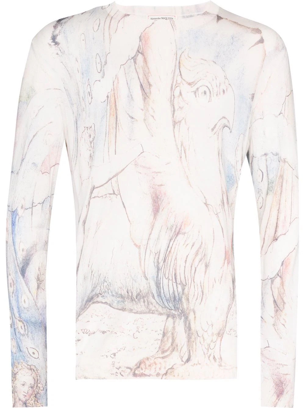 William Blake Dante-print crew-neck sweatshirt - 1